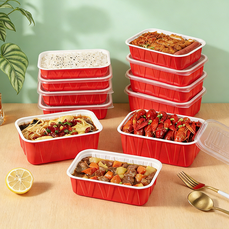 FDA-Certified Plastic Rectangular Takeaway Boxes - Transparent Leakproof Microwave-Safe Food Containers