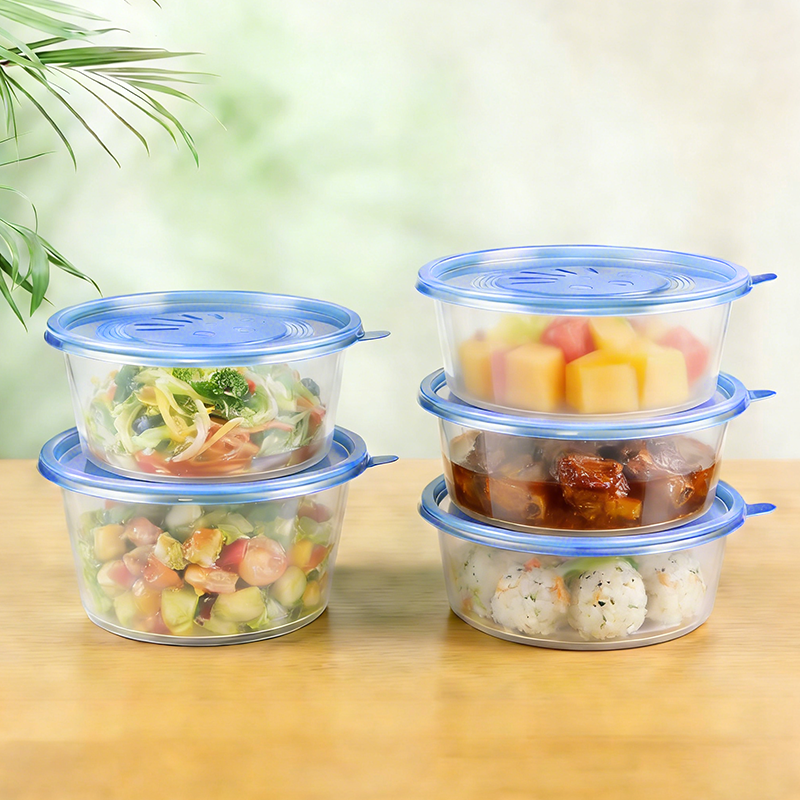 FDA-Compliant Plastic Round Takeaway Bowl (C-150) - U-Shaped Anti-Expansion Vent Leakproof Container