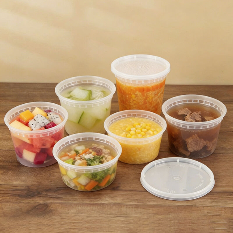 Veelsydige FDA-Volgekomende Plastiek Wegneemhouders - Deursigtige Lekvrye Mikrogolfveilige Voedselbakke