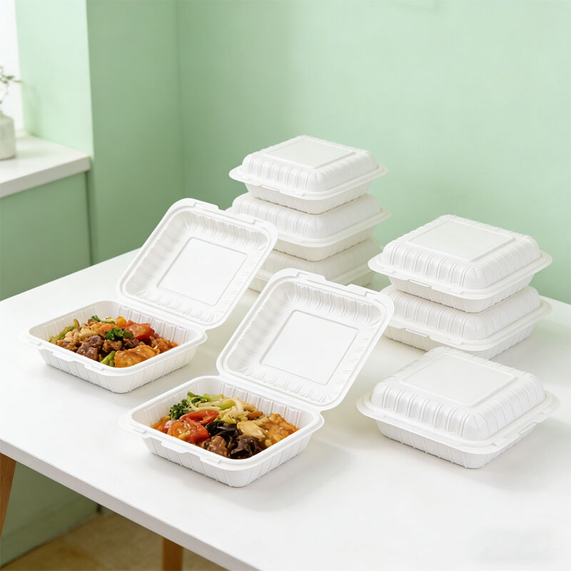 МФПП једнократна складна хамбургерска кутија Двоструки слој капуца Контејнер за храну за однемање