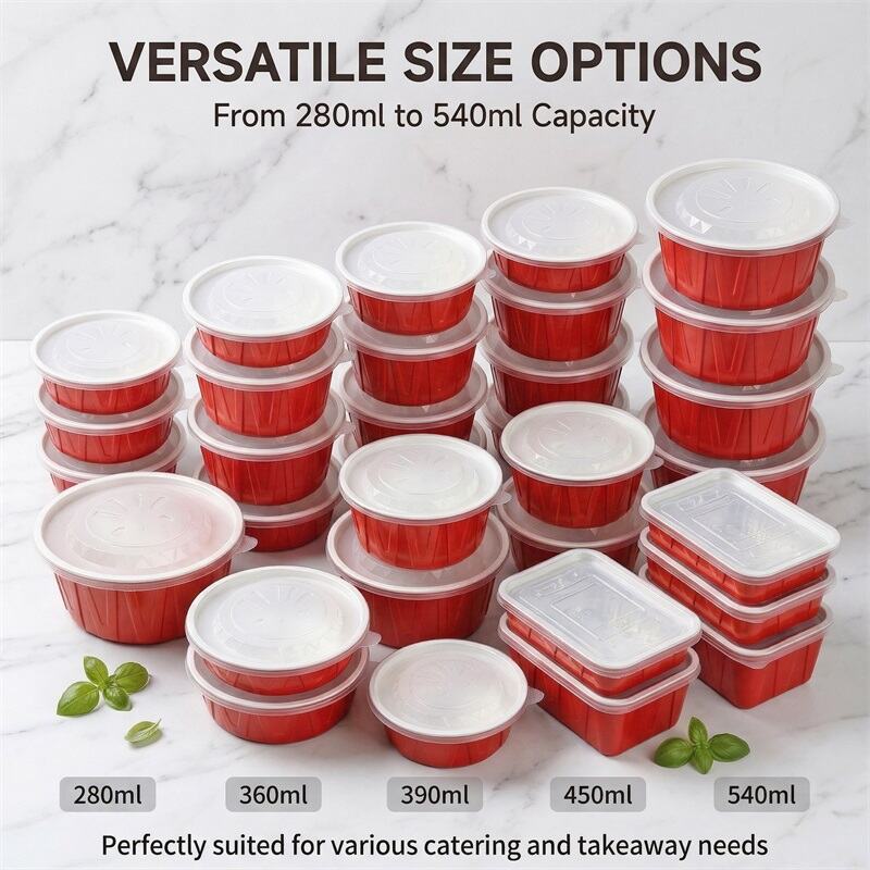 White Disposable PP Plastic Bowls — Microwave-Safe, With Lids — Ideal for Parties, Picnics, and Takeout
