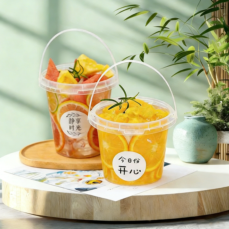 Premium FDA-Compliant Plastic Food Containers - Leakproof Microwave-Safe for Iced Drinks & Desserts