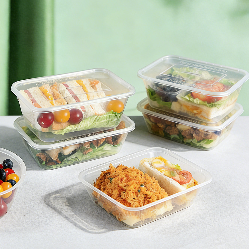 FDA Certified Plastic Round Takeaway Bowls - Leakproof Microwave-Safe Food Containers for Catering & Delivery