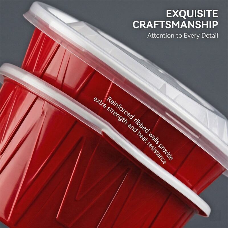 Heavy Duty Red White Disposable Takeaway Boxes BPA Free Food Packaging ...