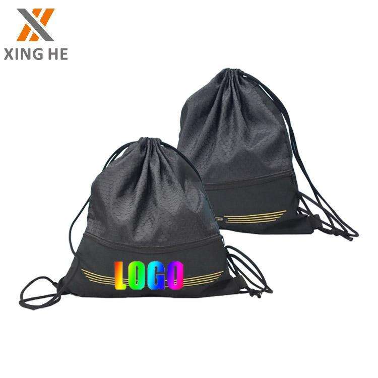 Custom Logo Printed Drawstring Bag for Gym and Events