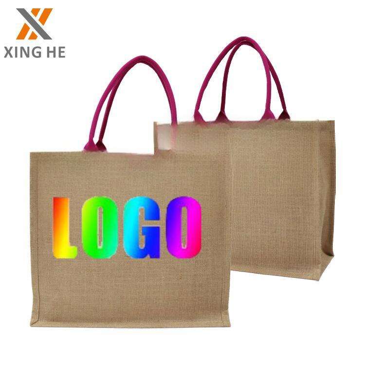 Bulk Lightweight Jute Tote Bag for Supermarkets and Gifts