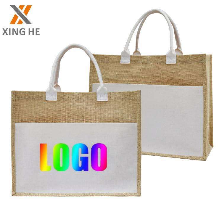 Custom Stylish Burlap Bag for Promotional Gift Orders