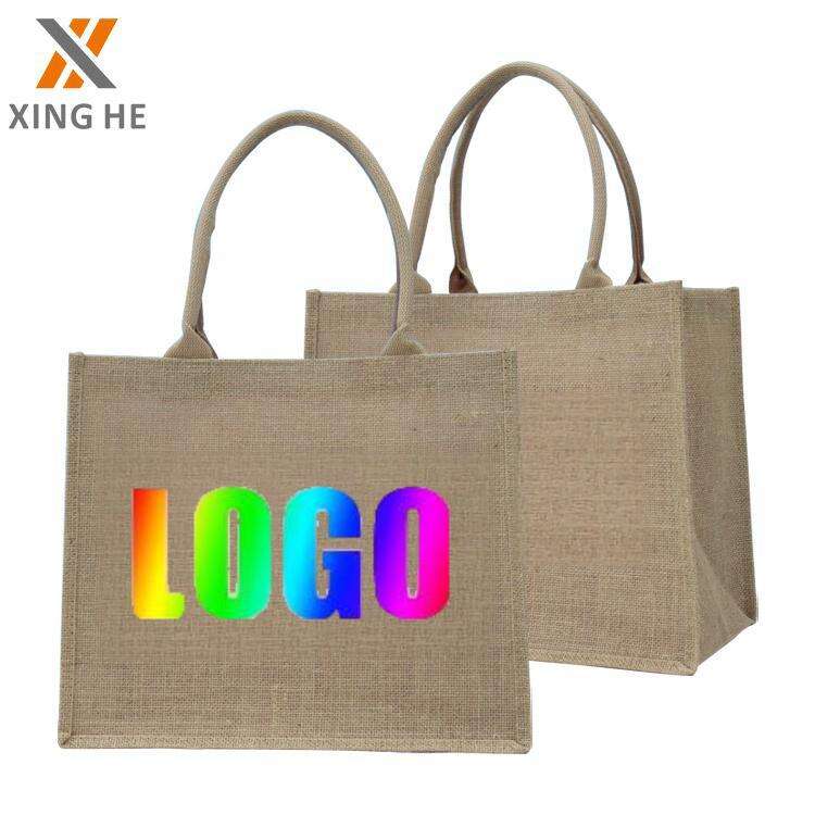 Custom Sustainable Jute Bag with Logo for Promotions
