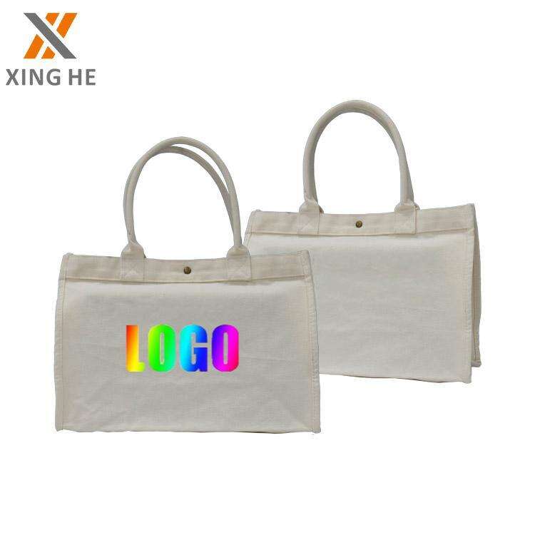 Bulk Heavy Duty Custom Travel Cotton Tote Bag for Wholesale