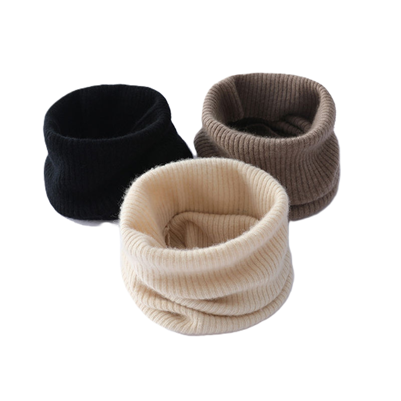 Cashmere Solid Color Knitted Neck Warmer For Winter