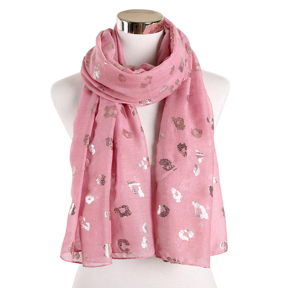 Gold Printed Lips Polyester Shawl For Beach