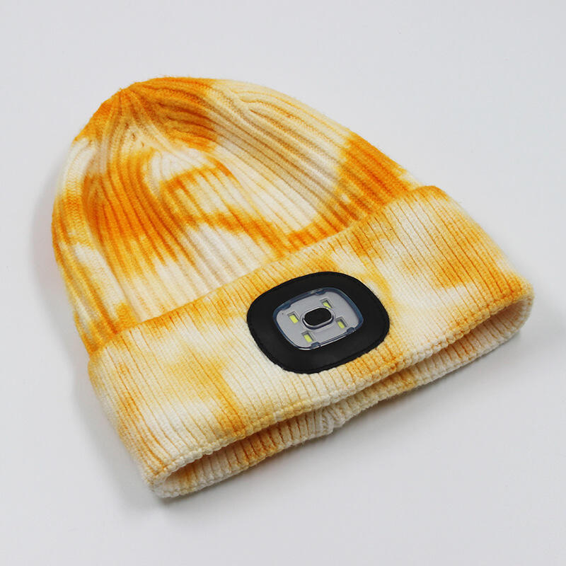 Tie Dye Beanie Hat With LED For Sale