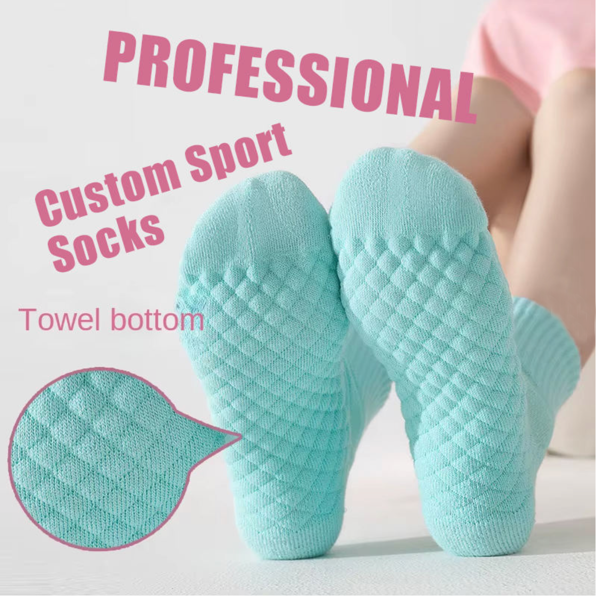 Custom Anti-slip Cotton Mid-calf Socks For Sales