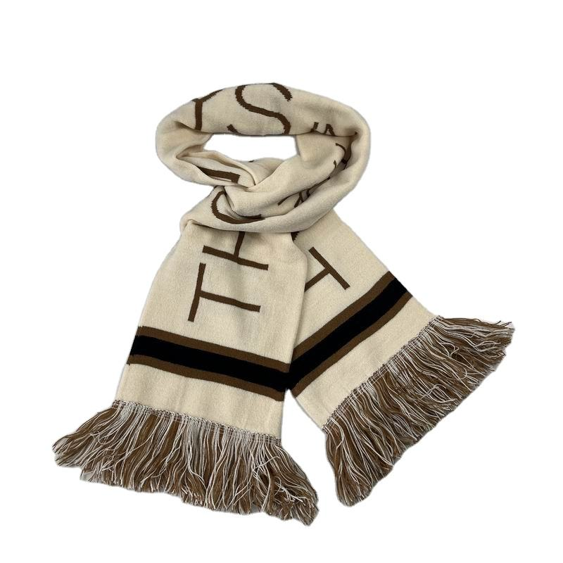 Circle Jacquard Custom Knitted Scarf For Club