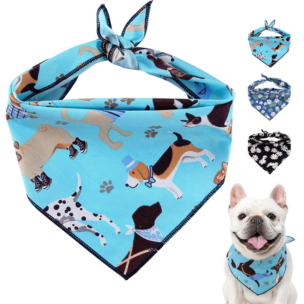 Polyester Printed Triangle Dog Bandana For Decoration