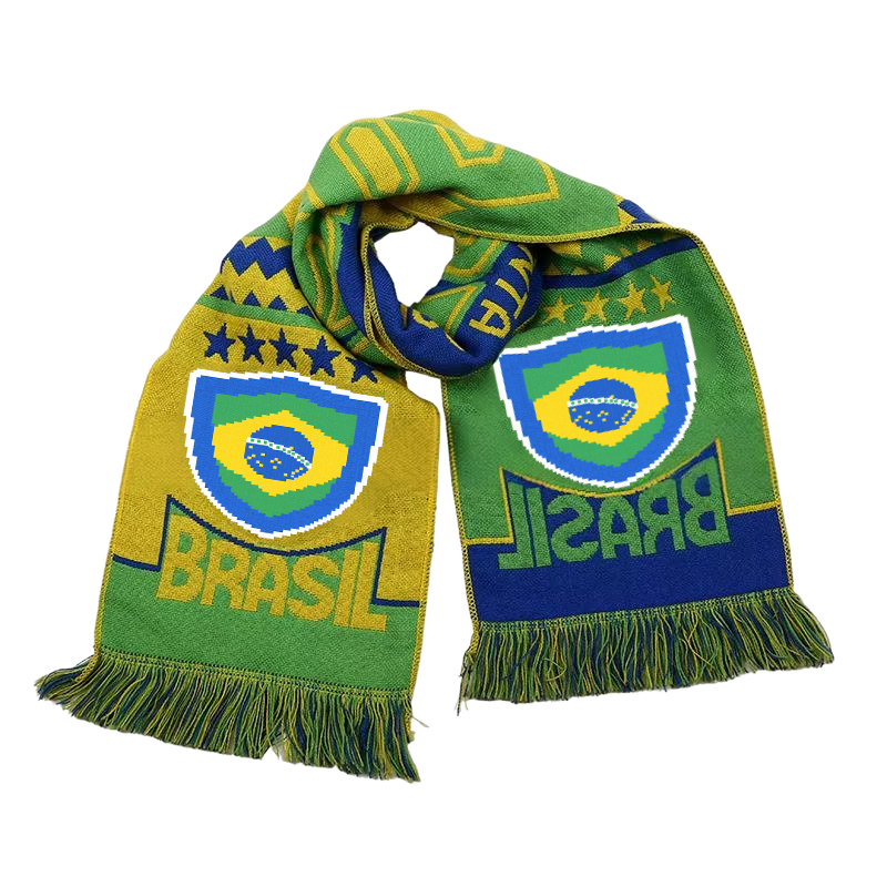 Sports Acrylic Woven Scarf For Football Fans