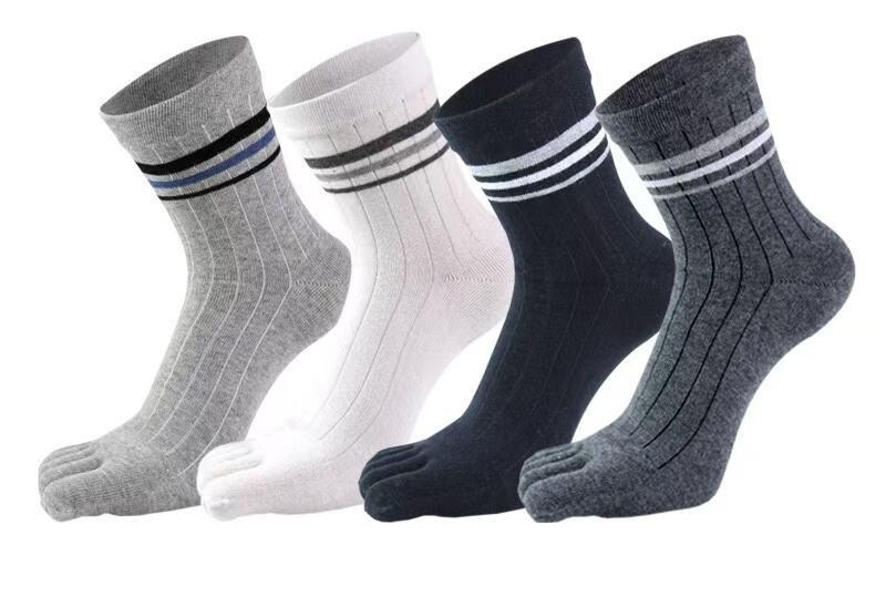 Five-toed Cotton Mid-calf Socks for Normal Use