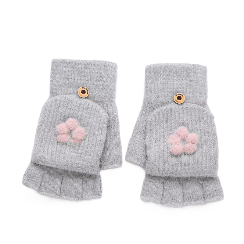 Colorful Knitted Flip Gloves For Sale