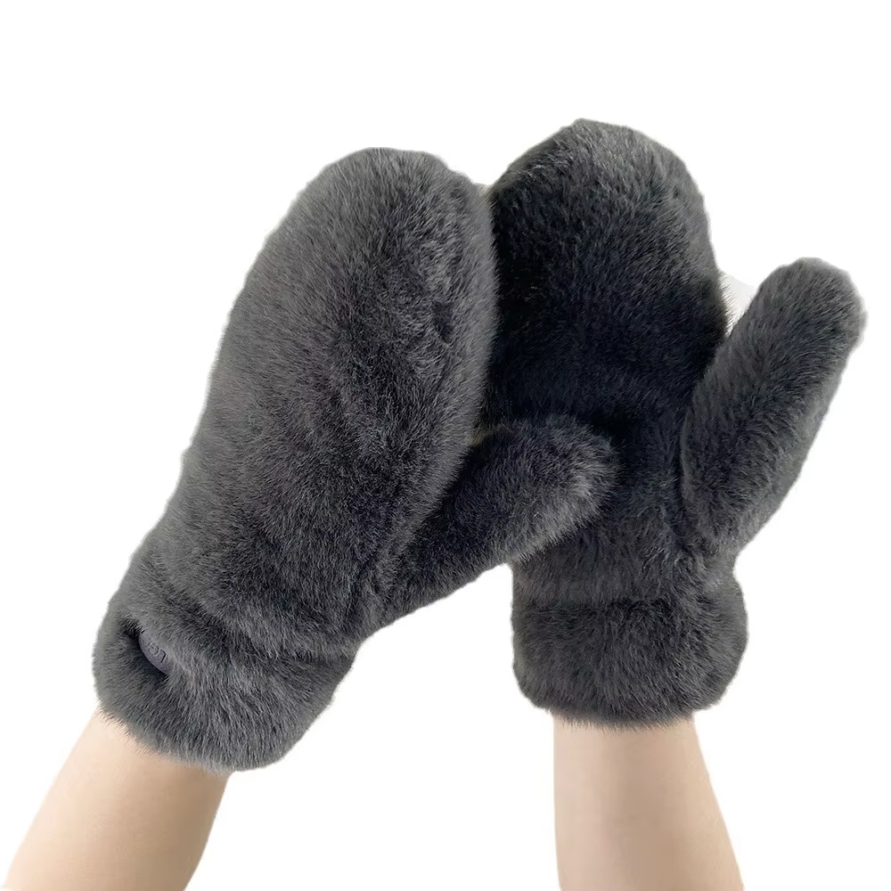 Thick Plush Mitten Gloves For Outdoor