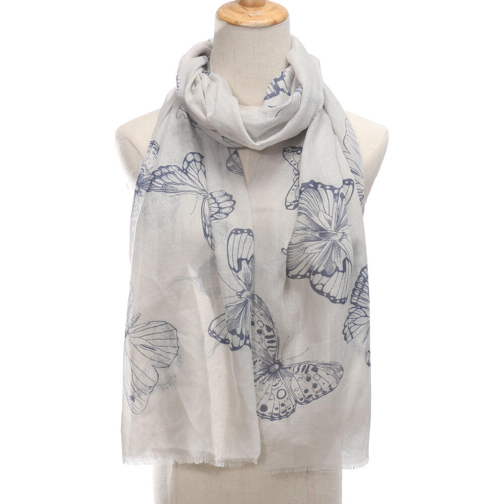 Printed Butterfly Polyester Shawl For Beach