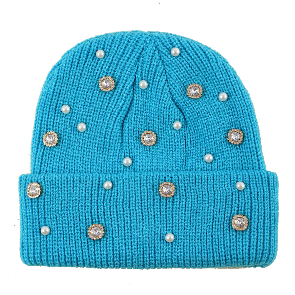 Girl Rhinestone Beanie Hat With Factory