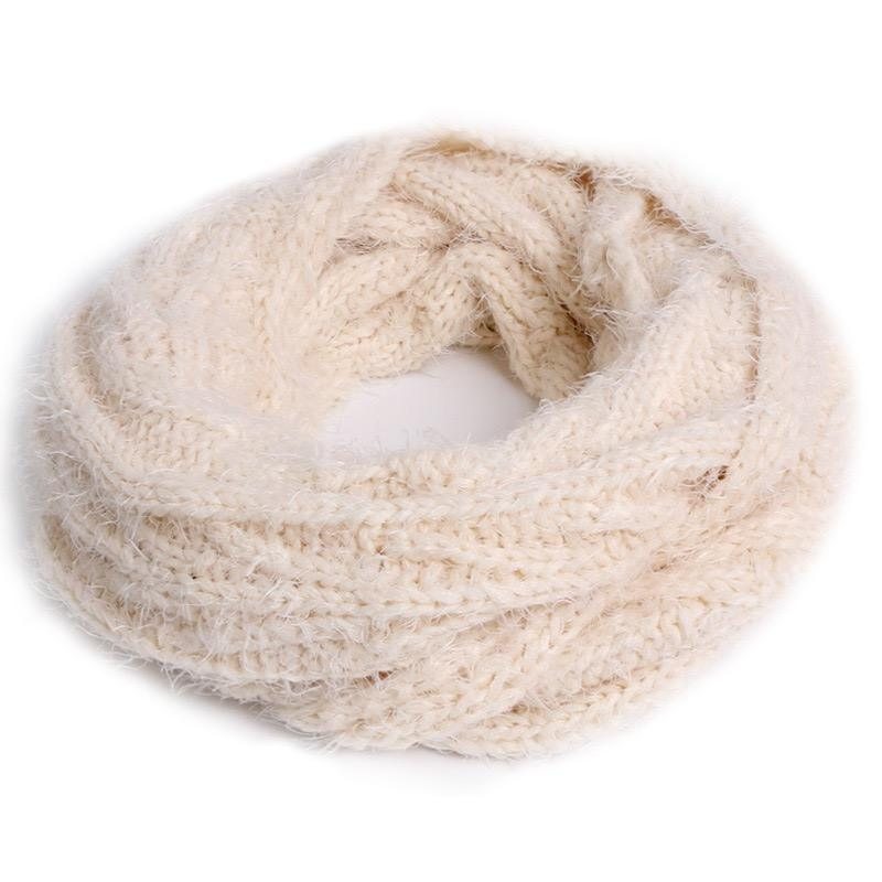 Winter Plain Color Knitted Neck Warmer For Wholesale
