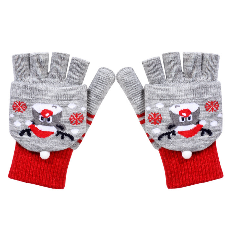 Warm Christmas Flip Gloves For Sale