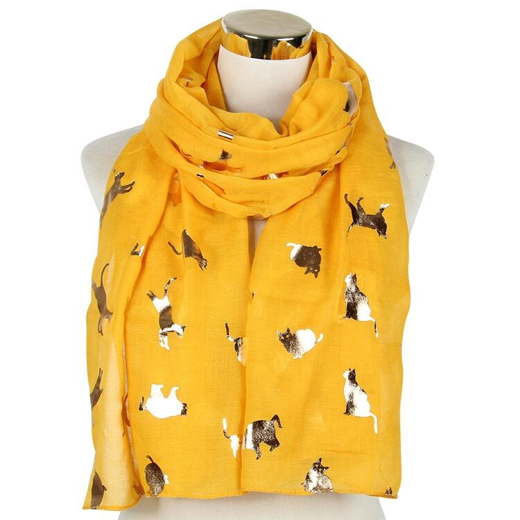 Gold Printing Polyester Beach Scarf For Wholesale