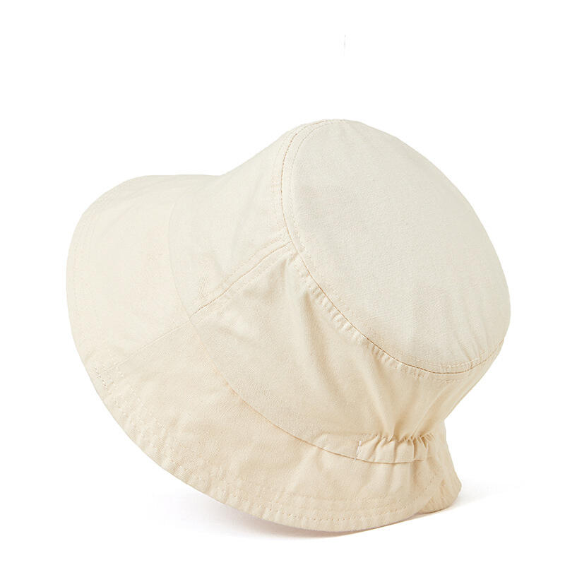 White Summer 100% Polyester Bucket hats