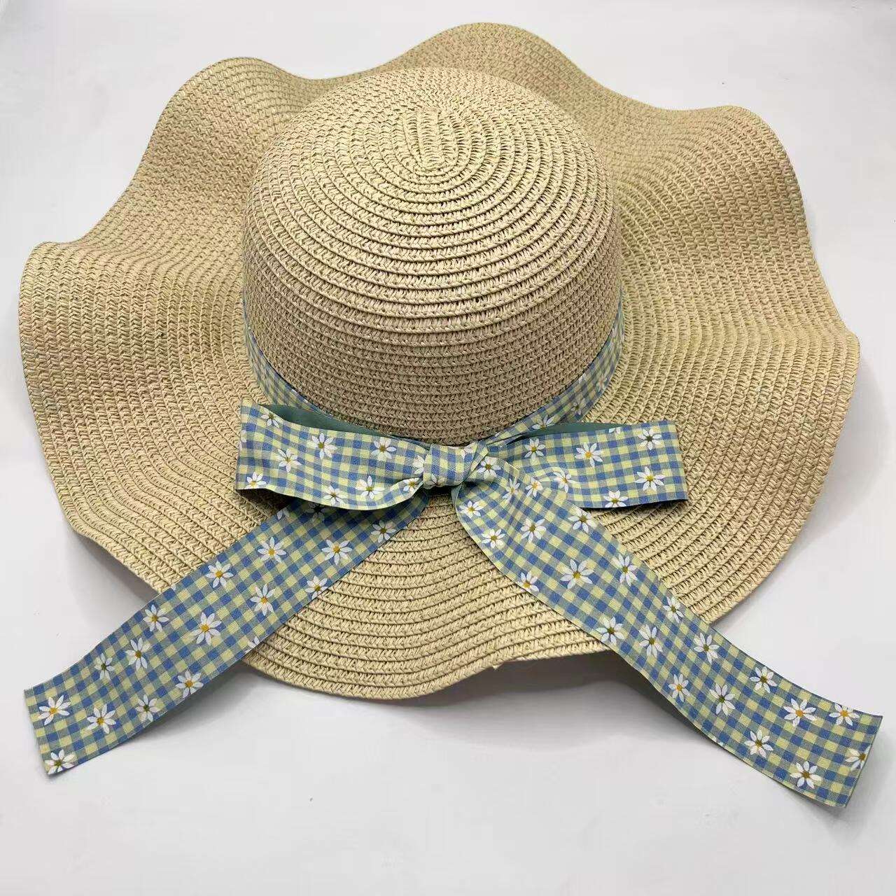 Custom Logo Fashion Straw Hat with Custom Bow