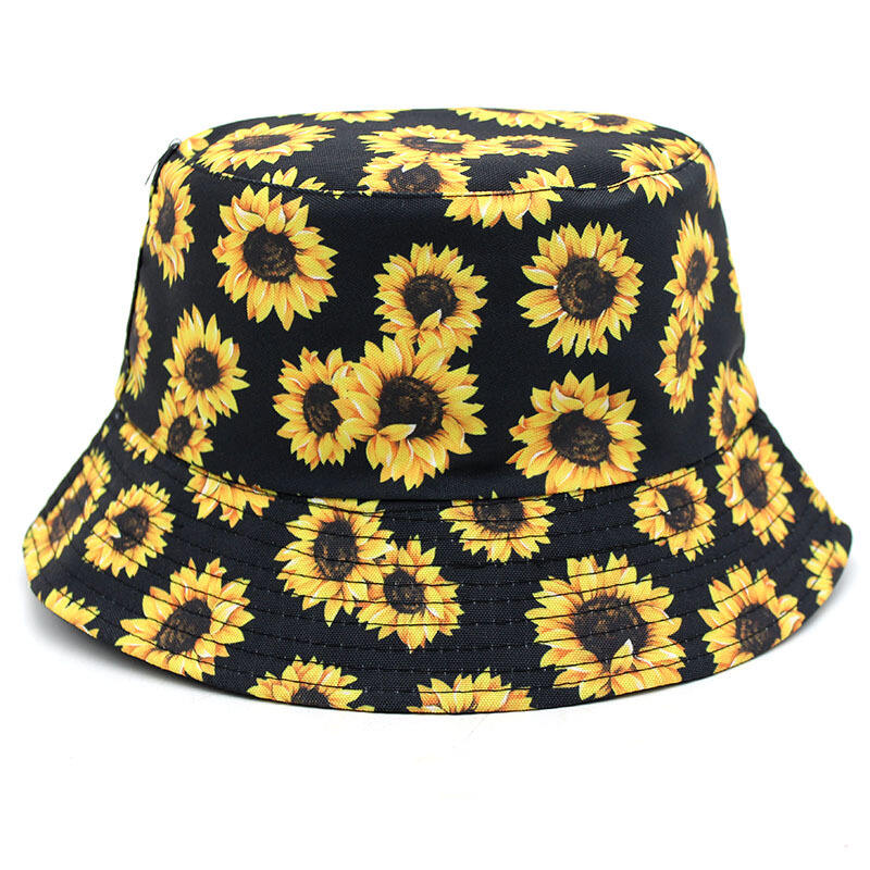 Wholesale Design Custom Bucket Hat Logo Printed Reversible Bucket Caps Men Women Ladies 100% Polyester Cotton