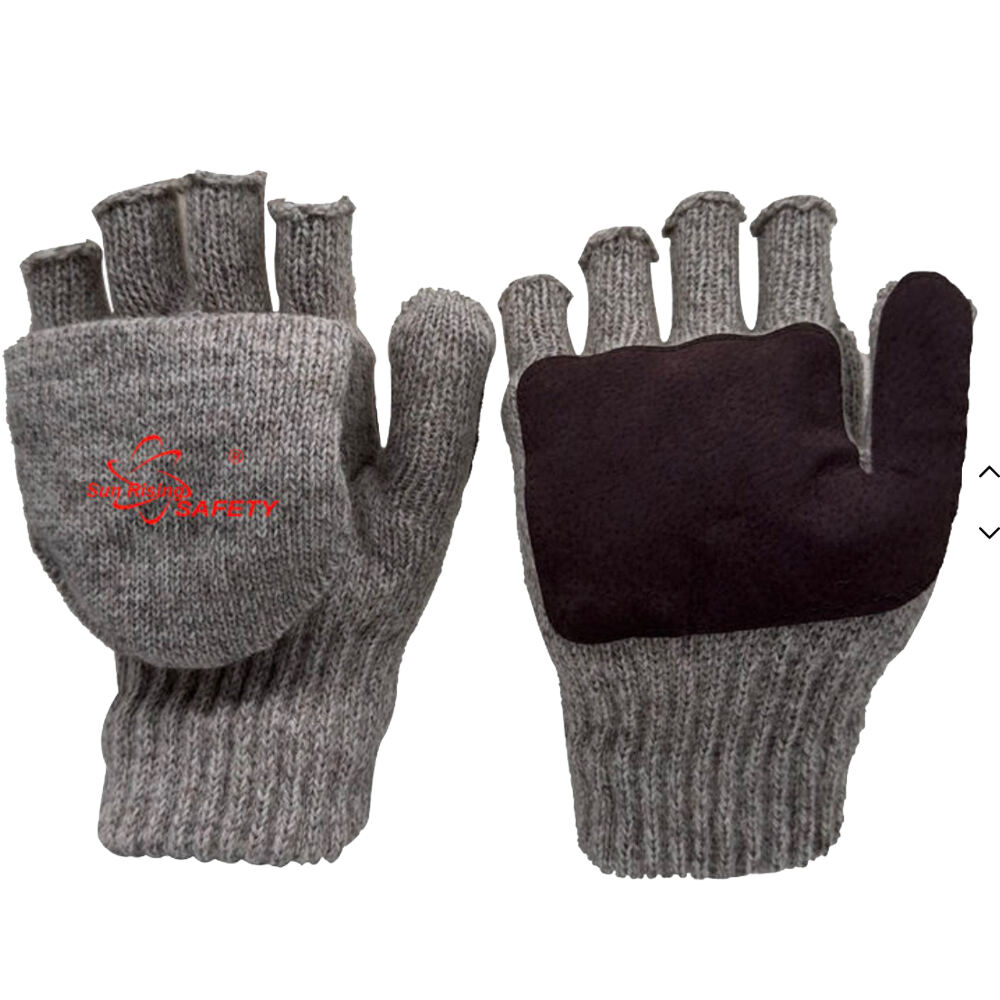 Winter Knitted Flip Gloves With Factory