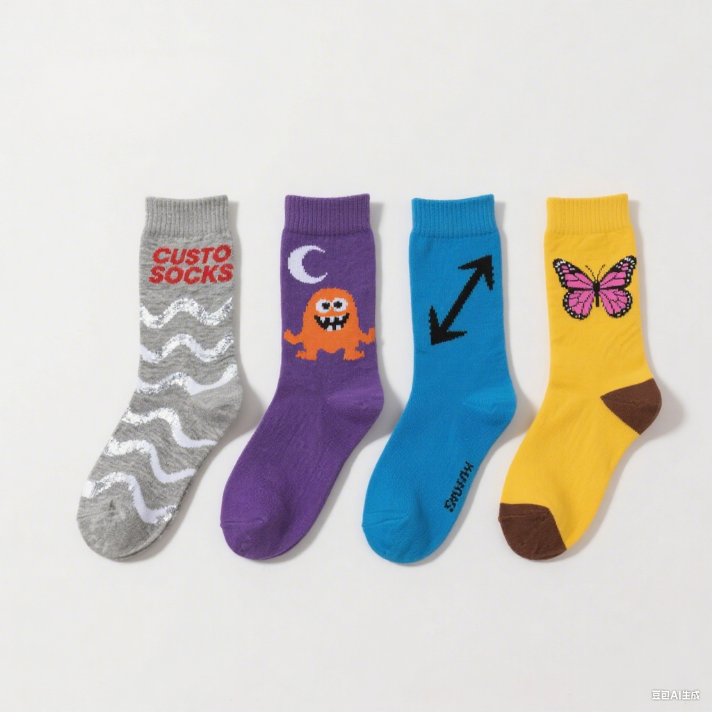 Custom Cotton Deisgn Unisex Sock for Normal Use