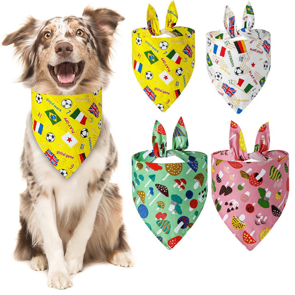 Triangle Custom Printing Pet Bandana For Wholesale