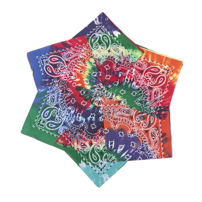 Tie Dye Printing Square Bandana For Sale