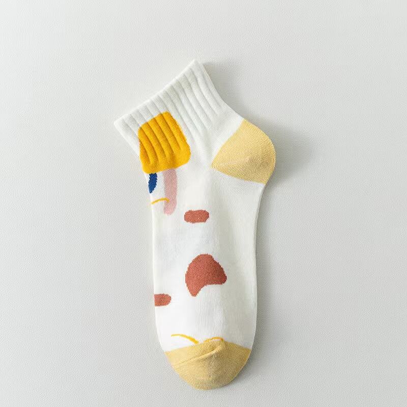 Custome Ankle High Cotton Sock with Jacquard Logo