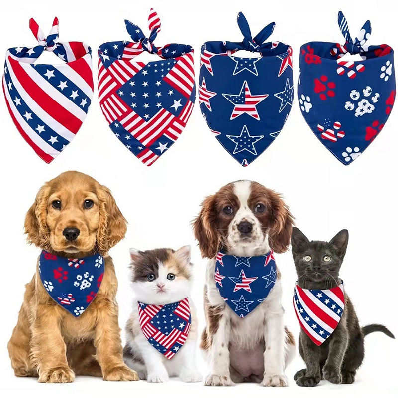 Custom Printing Triangle Pet Bandana For Decoration