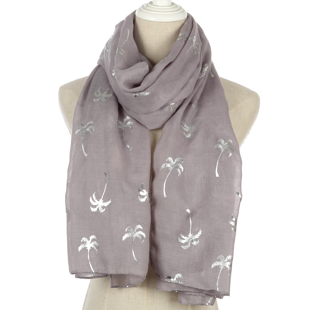 Polyester Printed Coconut Tree Beach Scarf For Sale