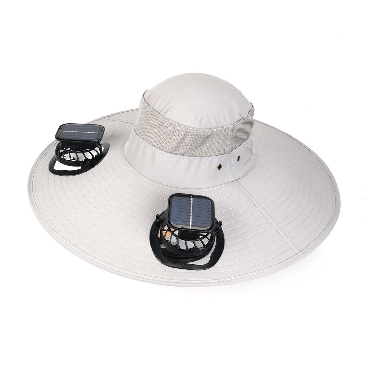 Wide Brim Solar FanBucket Hat for Fishing Hiking
