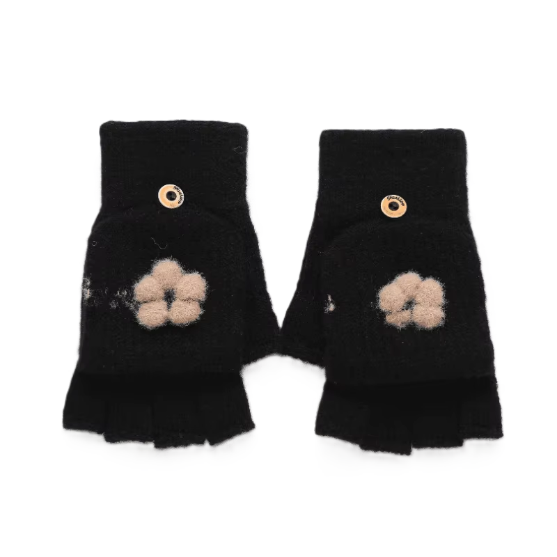 Flowers Customized Flip Gloves For Sale