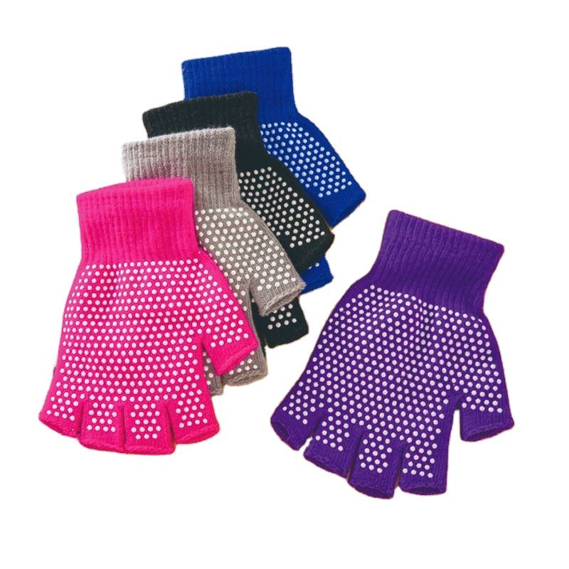 Non-slip Acrylic Winter Fingerless Gloves For Outdoor