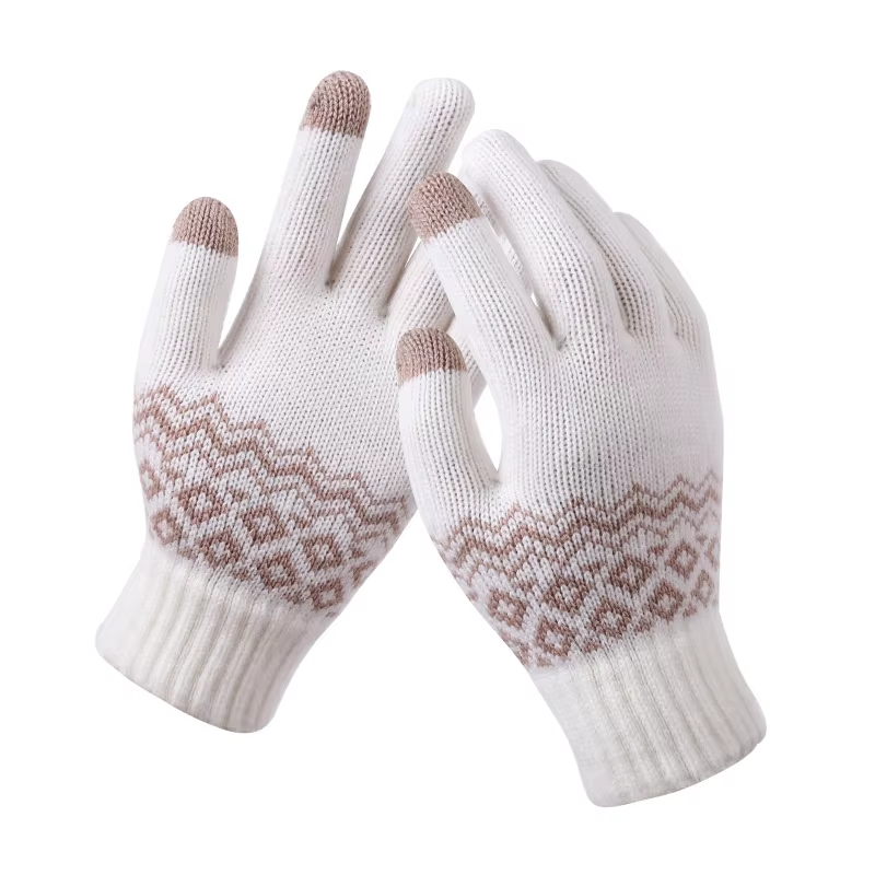 Custom Jacquard Touch Screen Gloves For Wholesale