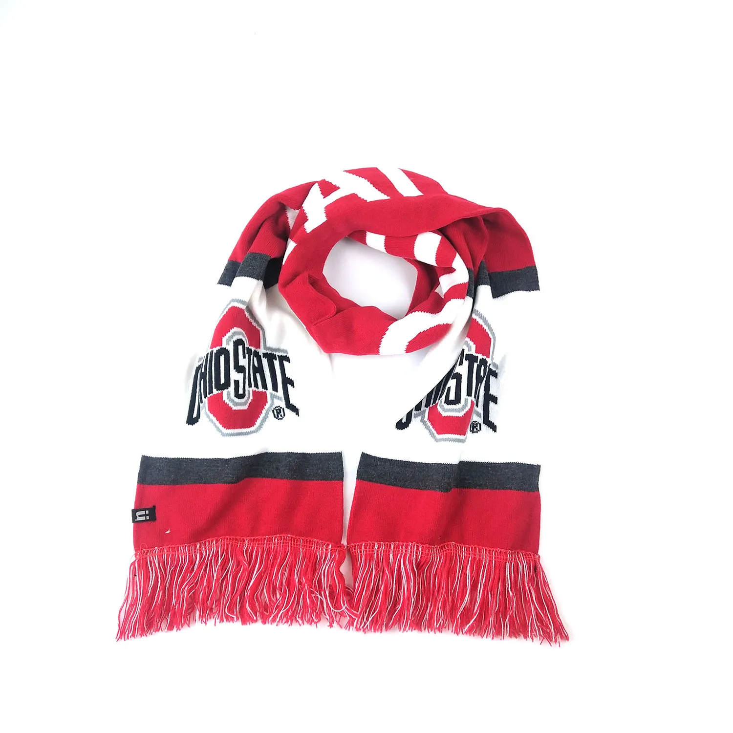 Acrylic Custom Logo Jacquard Knitted Scarf For Warmth