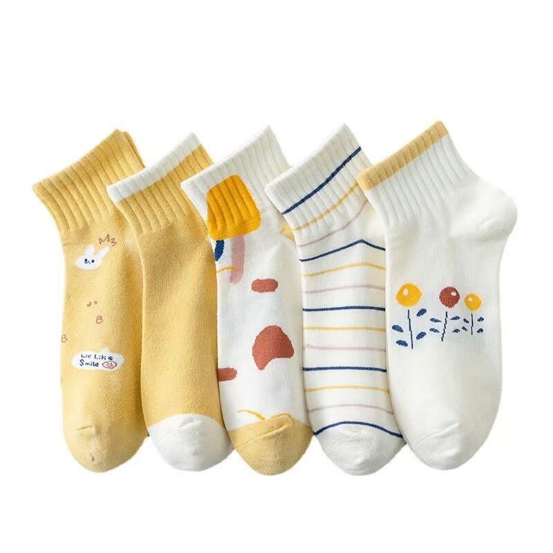 Cotton Ankle High Sock with Jacquard Logo
