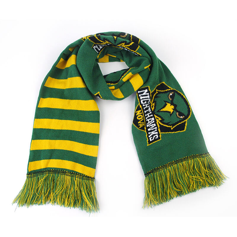 Bufanda de punto con logo personalizado Jacquard para club