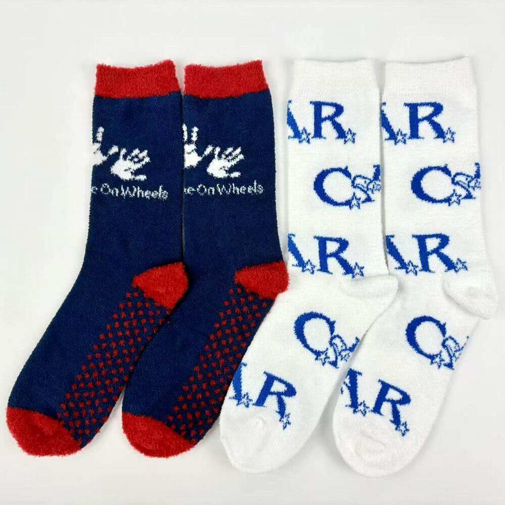 Custom Jacquard Fuzzy Socks for Keeping Warm