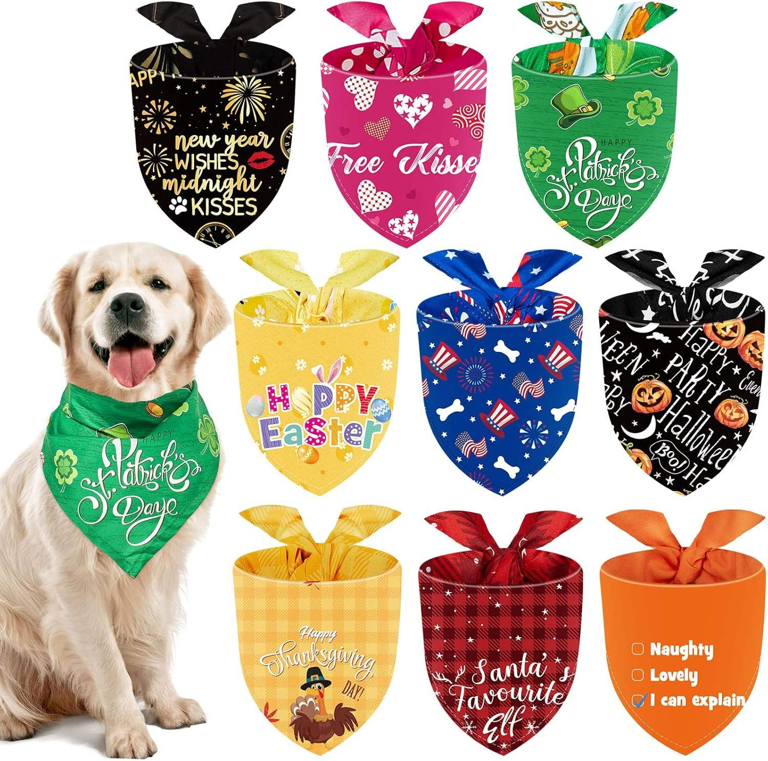 Printed Custom Triangle Pet Bandana For Wholesale