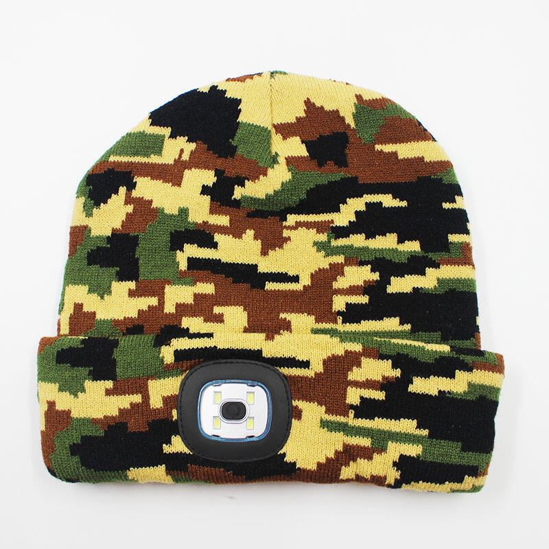Camouflage Design Beanie Hat With LED For Sale