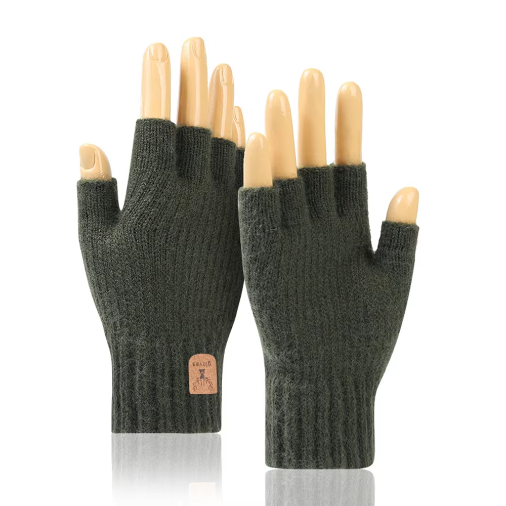 Acrylic Knitted Fingerless Gloves With Factory