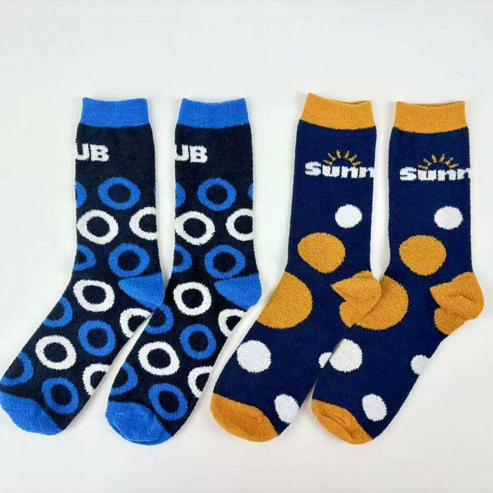 Custom Fuzzy Socks Jacquard Logo for Keeping Warm